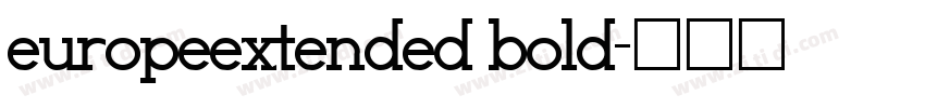 europeextended bold字体转换